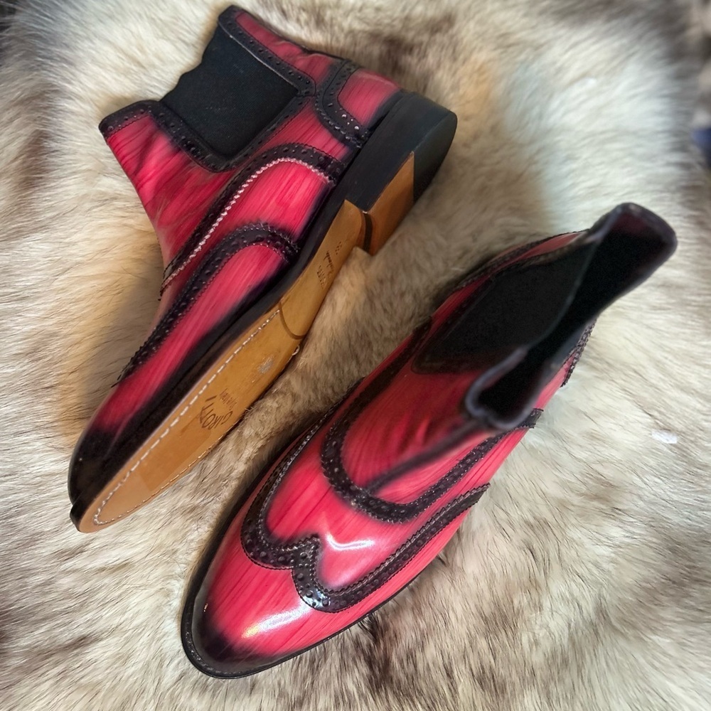 Handcrafted Girotti leather wingtip boots